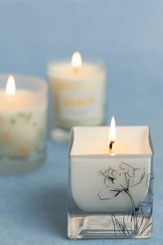 Always choose candles made with clean-burning wax, pure essential oils and lead-free wicks.